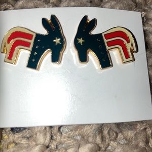 Political Donkey Earrings